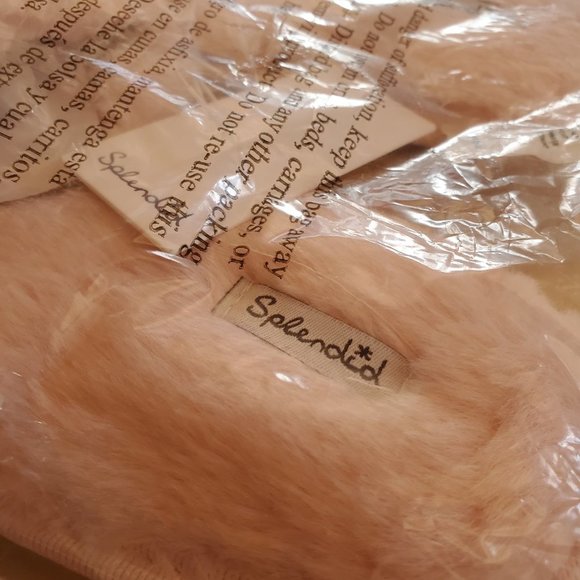 Splendid Faux Fur Slippers - Crystal Pink M/L - US 8-11 NWT - Picture 5 of 5